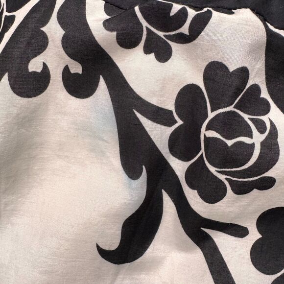 Ann Taylor Black & White Damask Print Spaghetti Strap Dress Size 8 - Picture 9 of 13
